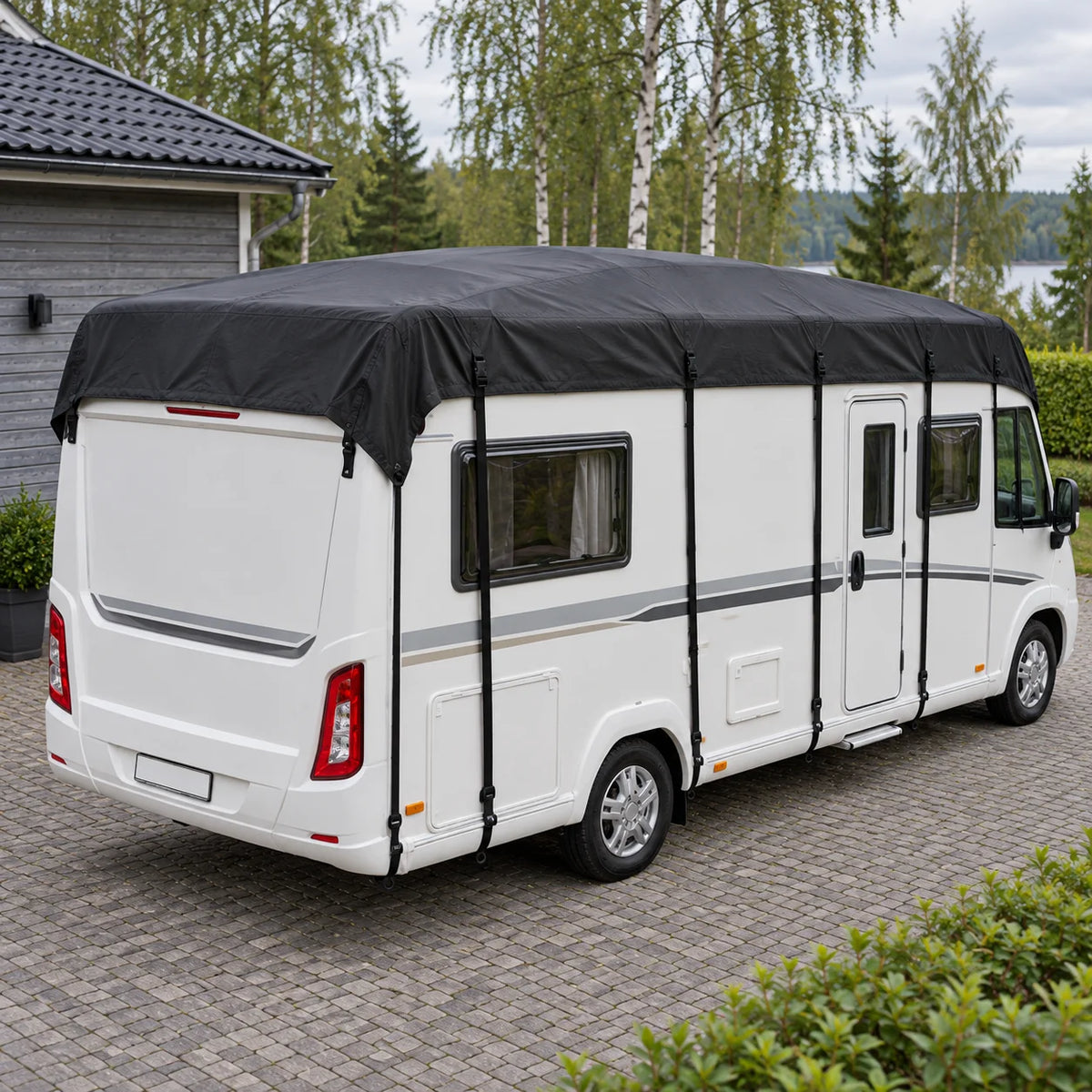 Tagovertræk til autocamper og campingvogn – 3 m bredt