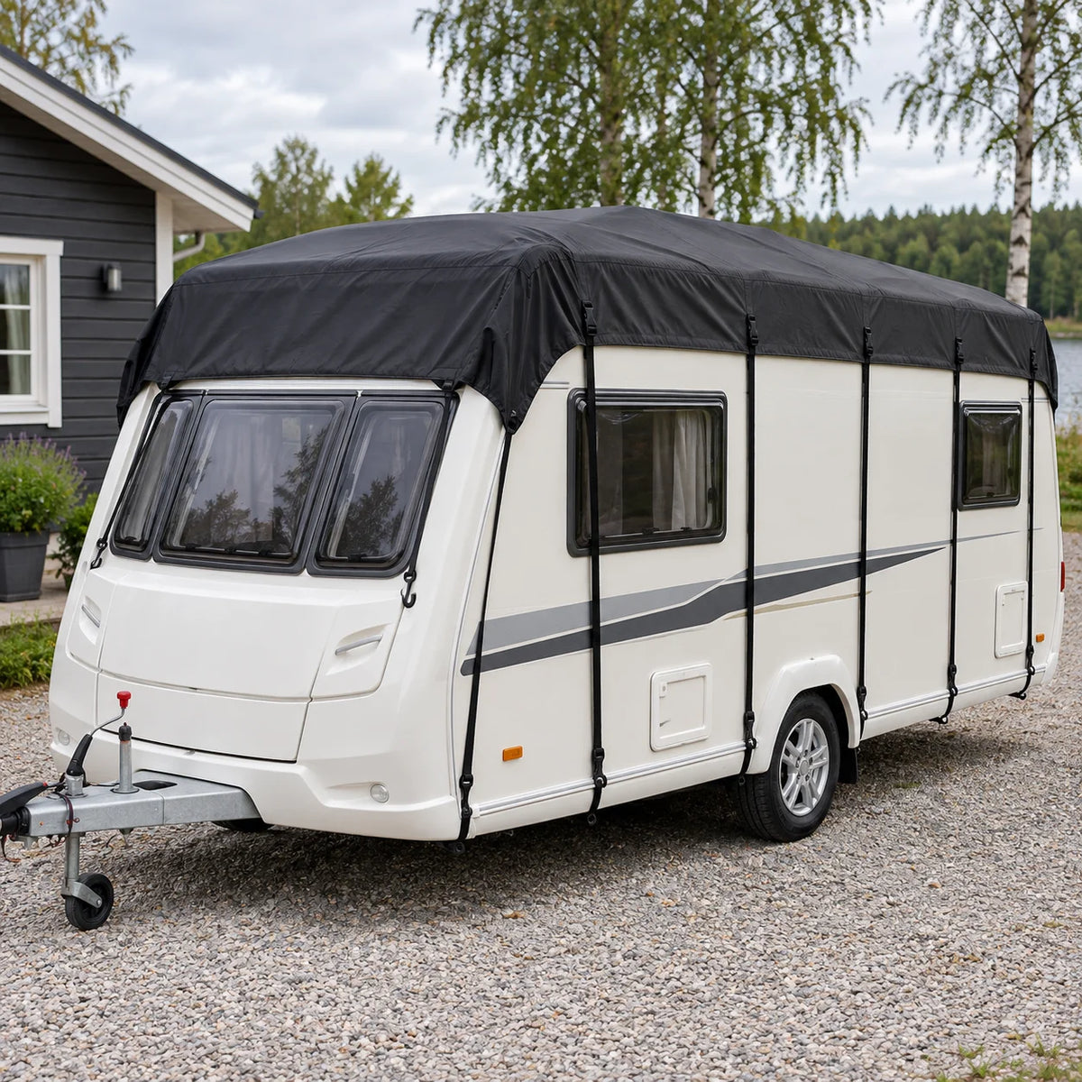 Tagovertræk til autocamper og campingvogn – 3 m bredt
